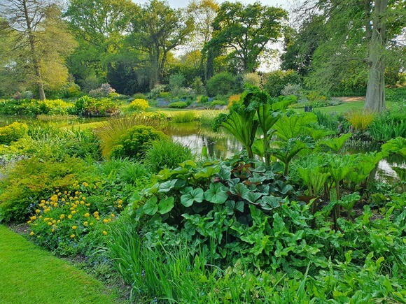 The gardens are bursting into bloom The gardens are bursting into bloom