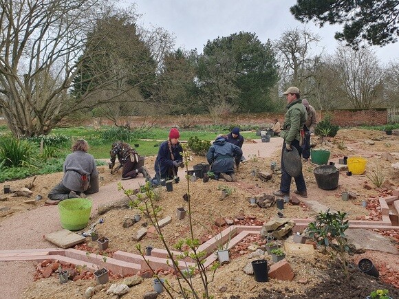 Garden connections planting at Benton End Garden connections planting at Benton End